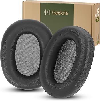 Geekria Elite Sheepskin Replacement Ear Pads Compatible with Sony WH-1000XM6 Headphones, Easy to Install, Max Comfort Upgrade, Ear Cushions Repair Parts Black