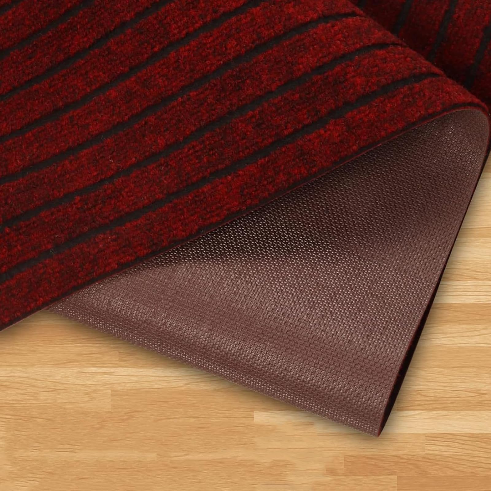Tappetino Antiscivolo Zerbino Tagliabile per Scale Tappeto Ingresso Esterno Tappeto Asciugapassi Ingresso Interno Facile da Pulire Red,90x240cm