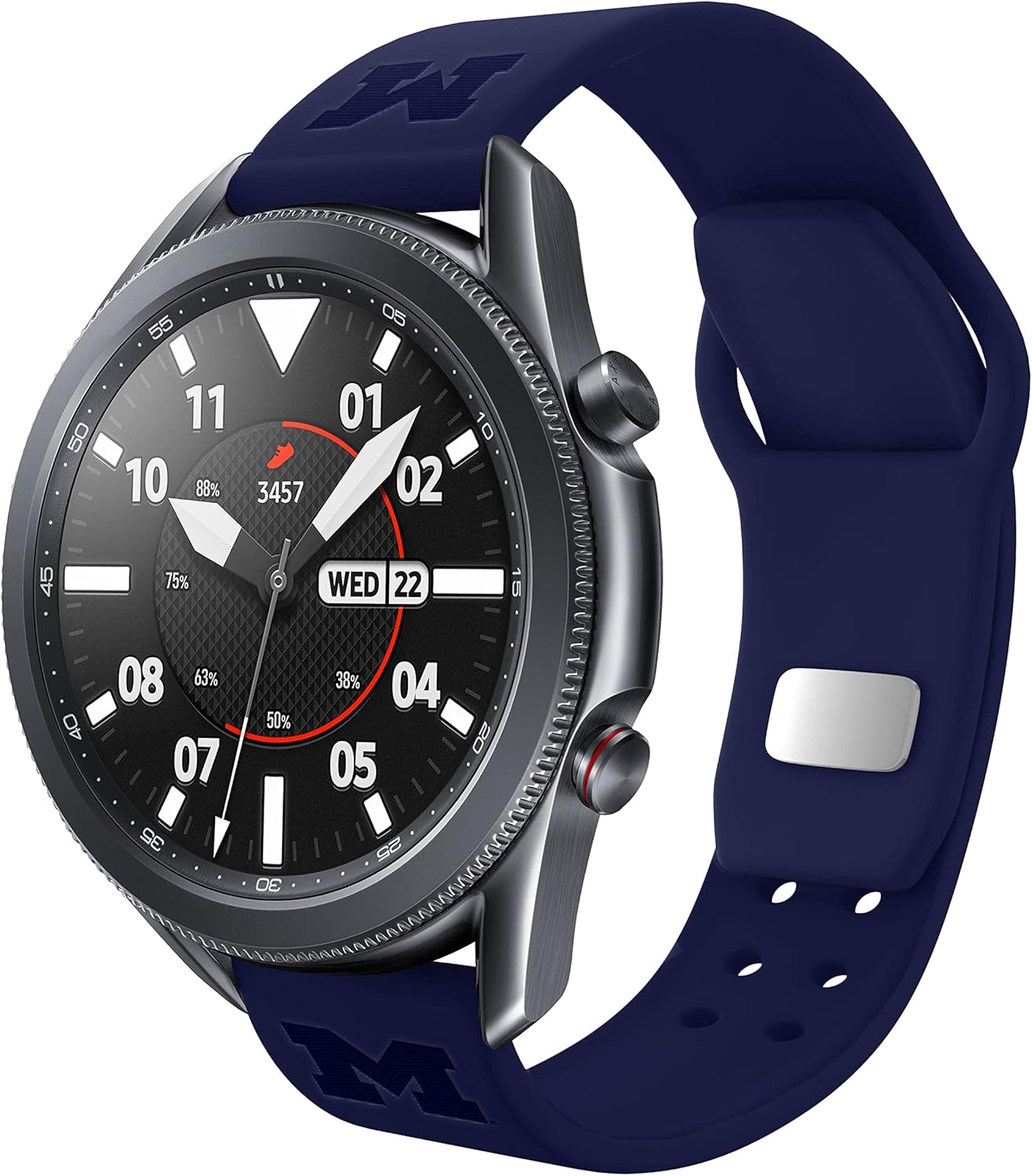 Affinity Bands Michigan Wolverines Engraved Silicone Sport Band Compatible with Samsung Galaxy Watch and More