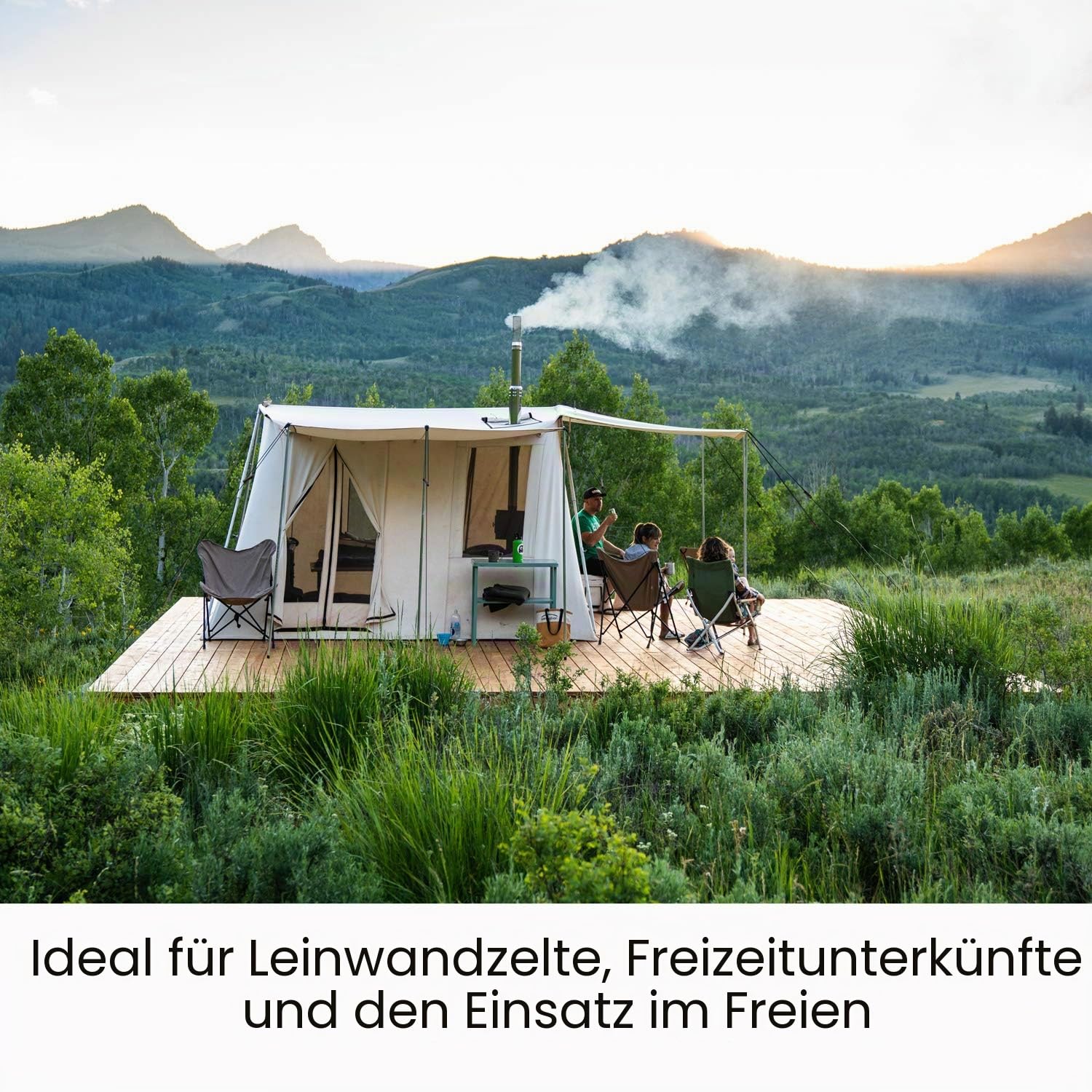Winnerwell Woodlander Medium Zeltherde | Kleiner tragbarer Holzofen für Zelte, Unterkünfte und Camping | 800 Cubic Inch Firebox | Präzisions-Edelstahlkonstruktion | Enthält Schornsteinpfeife