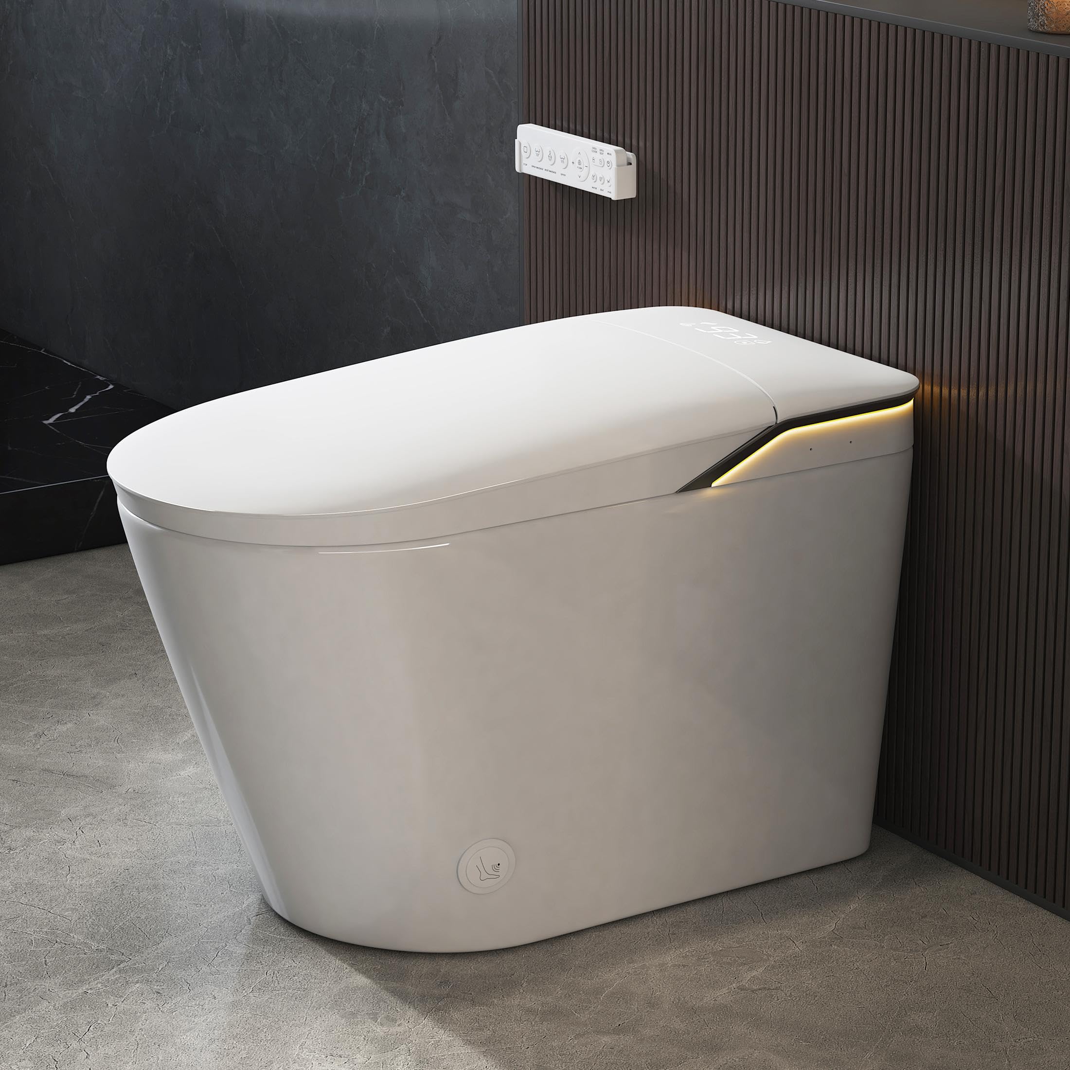 Eridanus One Piece Smart Bidet Toilet, Auto Lid, Foam Shield, Wash &amp; Dry