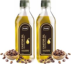 Kinsfolk Cold Pressed Castor Oil | Multipurpose Oil For Hair, Scalp & Skin Care | External Use | 500 ml Each | Pack Of 2 | Yellow | 500 ml (Pack Of 2)