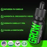 Suero para el Crecimiento de la Barba - GROW Maximum XXL Aceite para el Crecimiento de la Barba para Hombres - Engrosa y Rellena Espacios Vacíos - Tratamiento para el Vello Facial y el Cuero Cabelludo