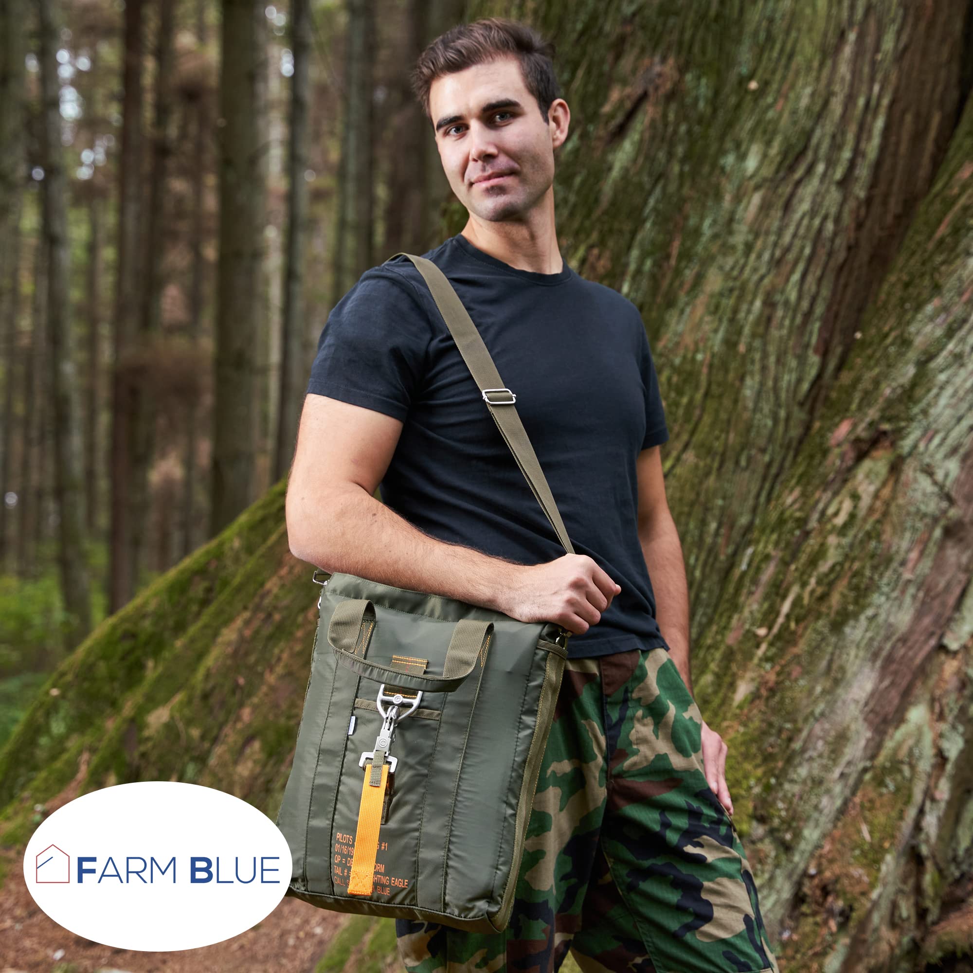 Farm Blue Sac de vol tactique - Sac de casque de pilote de parachute aviateur - Style militaire