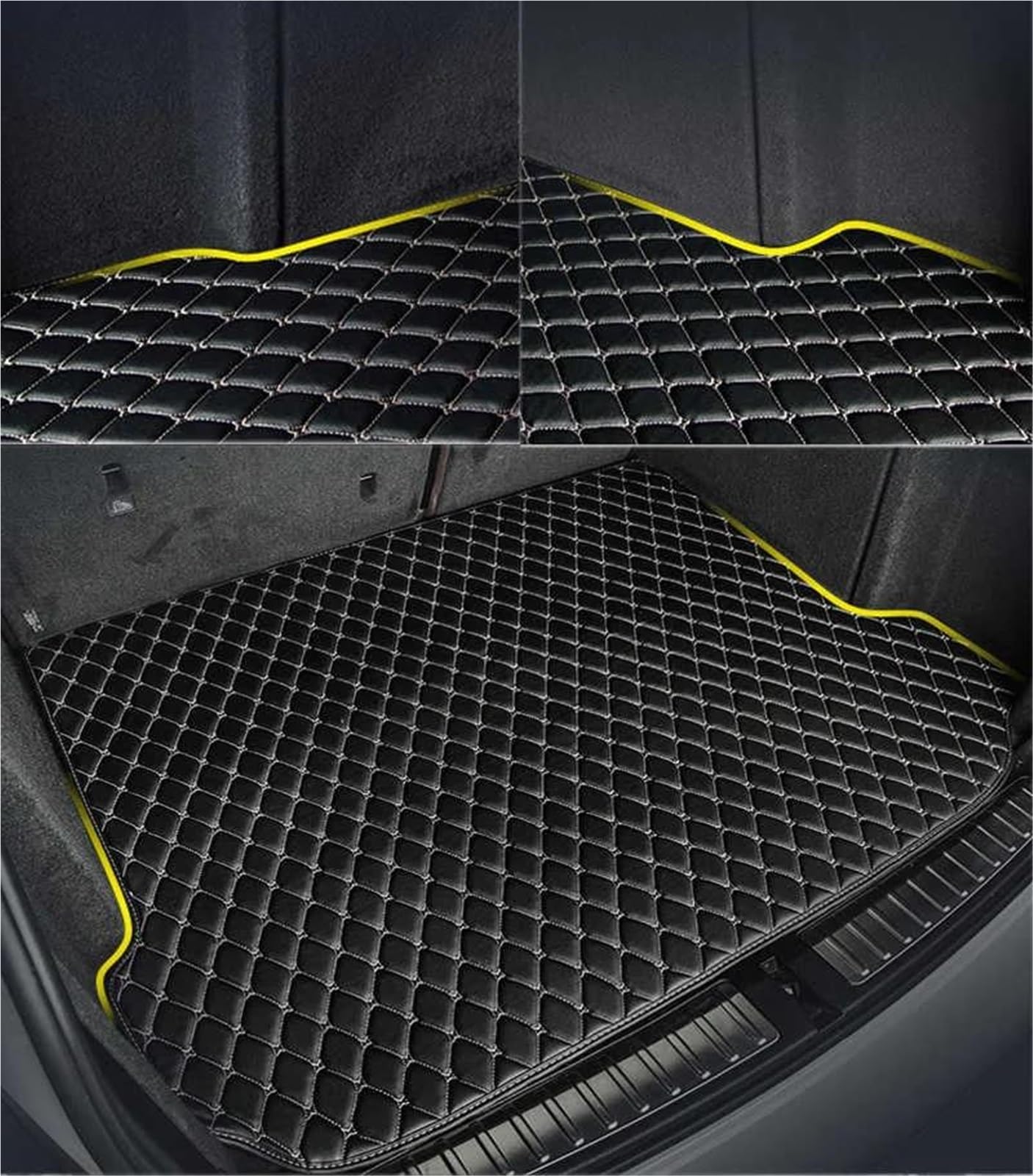 Tapis De Coffre pour pour Gran pour Turismo pour Berline Sportive À Toit Rigide (2007-2011, 2012-2017) Tapis De Coffre Arrière Protection IntéRieur(Noir-Rouge)