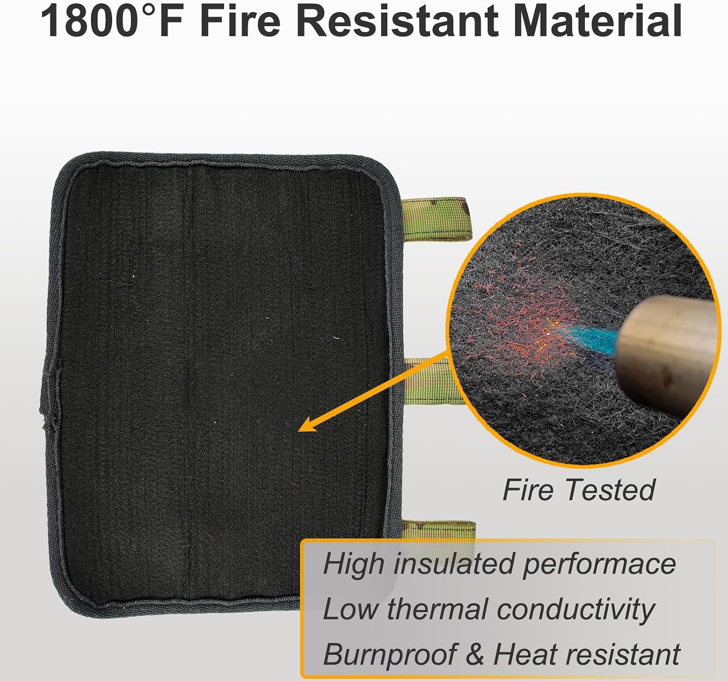 Suppressor Cover (8/10 inch) with Silicone Laminated Microfiber Suppressor Sleeve Burnproof Heat Resistant Wrap for Hunting Rifles