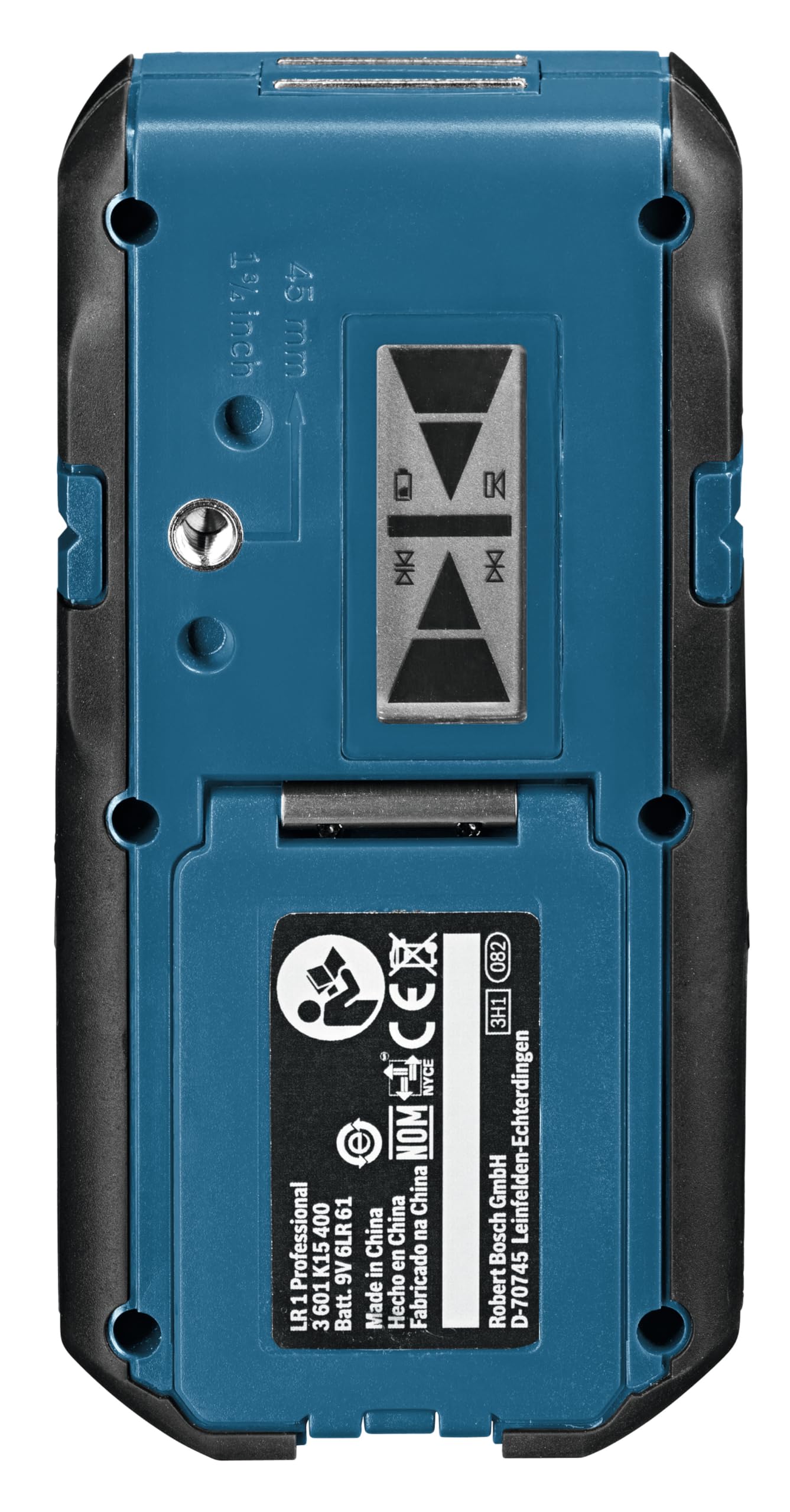 Bosch Professional Ricevitore Laser LR 1 (Laser Rosso, 1 Batteria da 9V, Staffa, Raggio D'Azione: 0–200 m)
