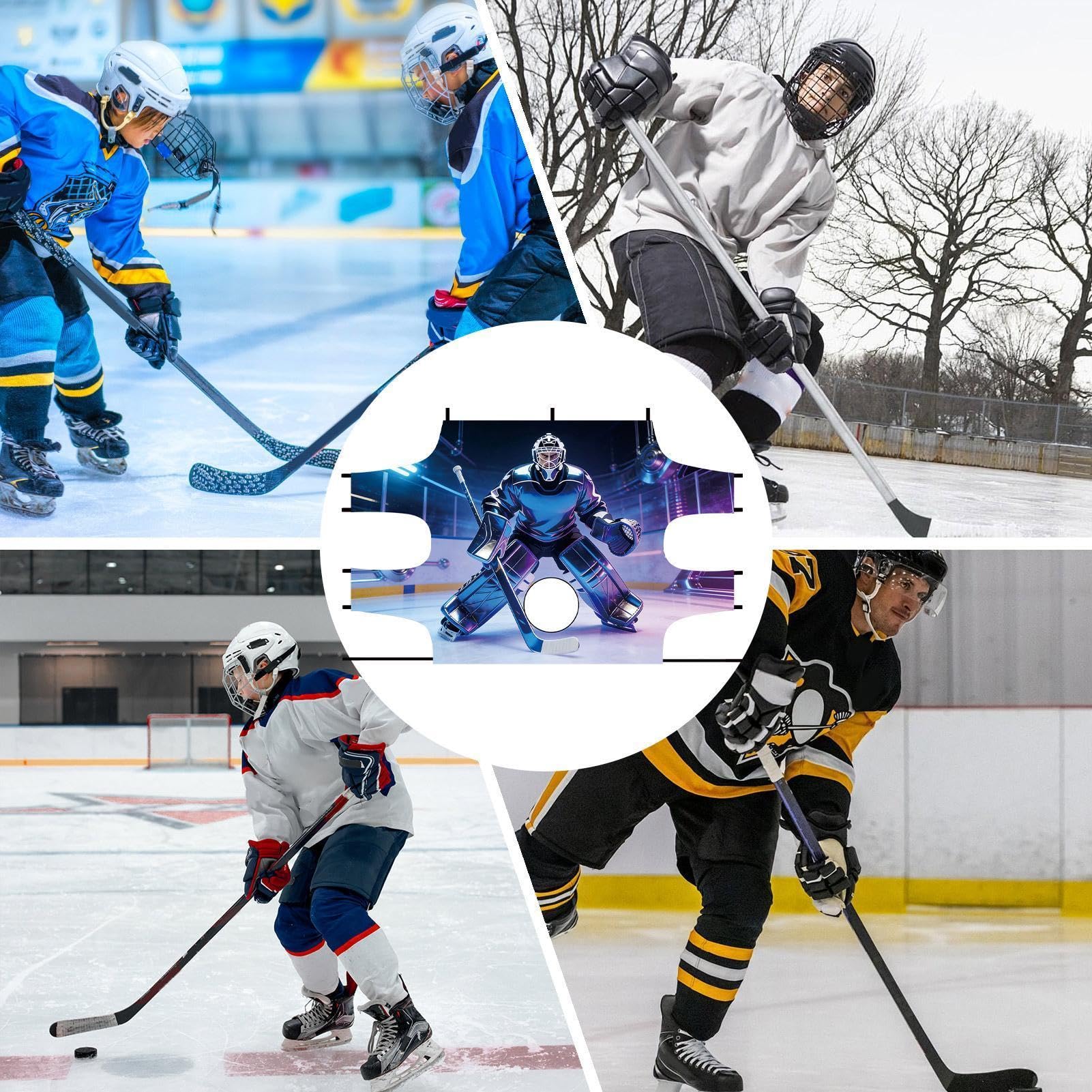 Générique Cibles But Hockey,Tapis d'Entraînement à | But de Hockey sur Glace - pour Filles Adolescents Adultes Entraînement De Sports De Rue Extérieur Intérieur Terrain Sol