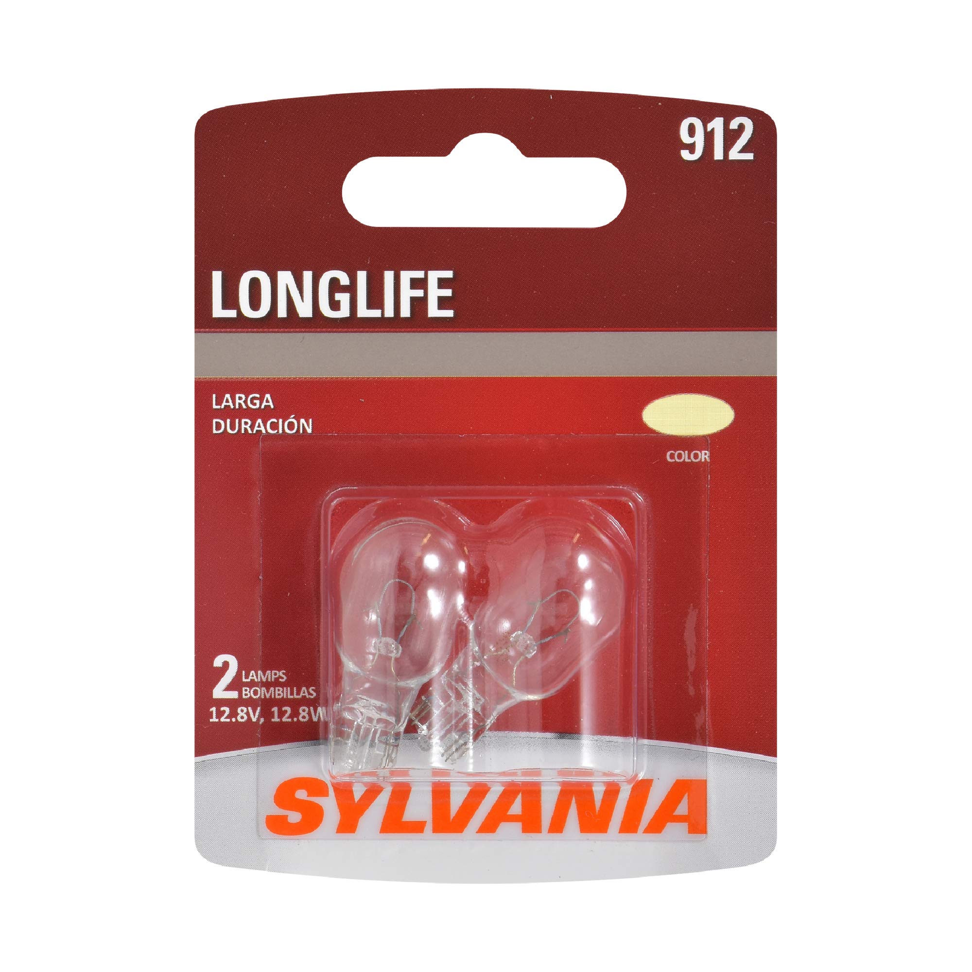 SYLVANIA - 912 Long Life Miniature Bulb, (Contains 2 Bulbs)