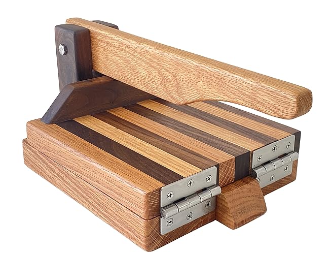 Amazon.com: Central Coast Woodworks Tortilla Press - Red Oak & Walnut ...