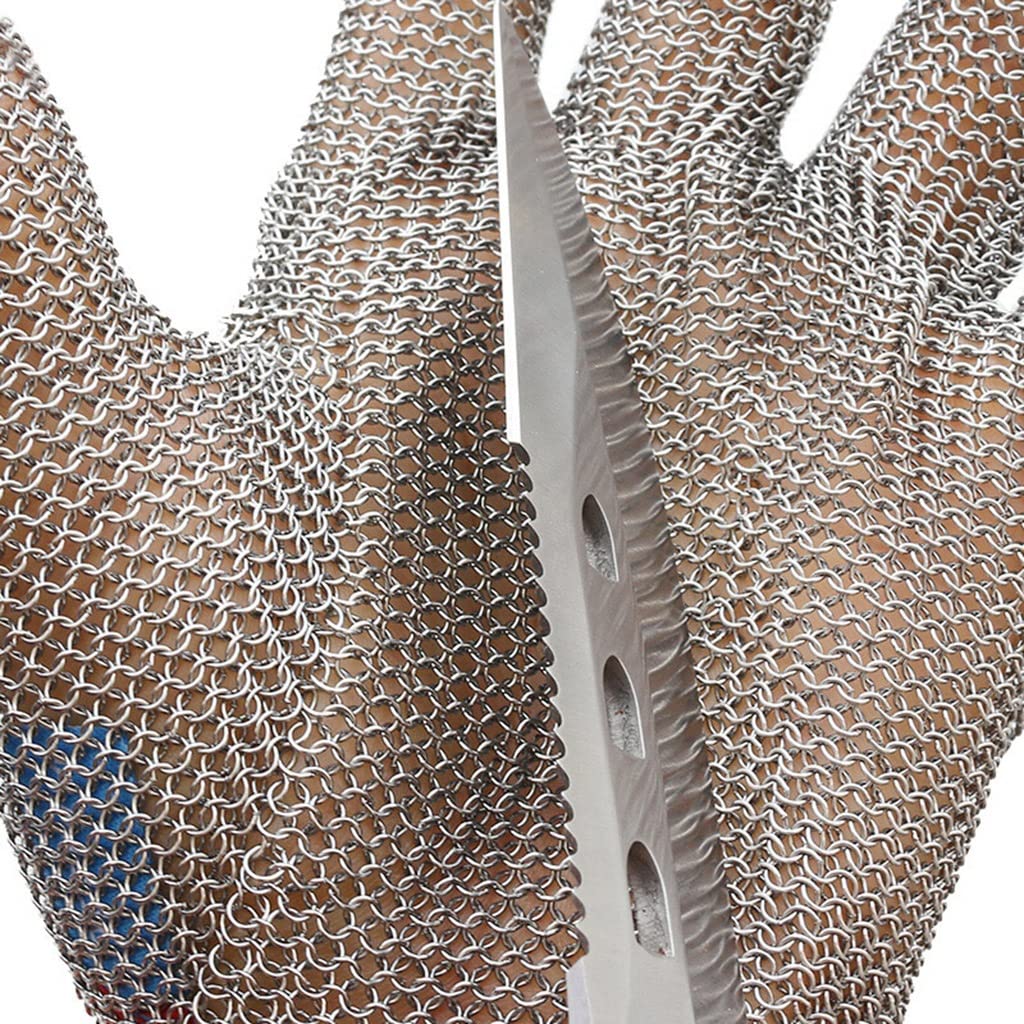 WXYZ Guantes de protección de protección de Seguridad de Nivel 9,Guantes de Trabajo de Acero Inoxidable tamaño Ajustable (Color : 3pcs/XS)