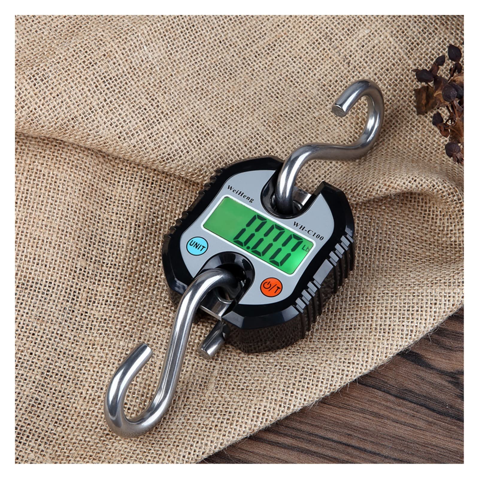Crane Scale, Digital Crane Scale Stainless Steel 150kg Hook Industrial/Agricultural/Laboratory Detachable Portable Micro(Nero)