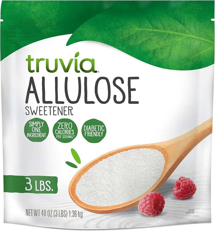 Truvia Edulcorante de alulosa, sustituto del azúcar, bolsa de 3 lb | 100% alulosa; 1 cucharada = 2 cucharaditas de azúcar; respetuoso con los dientes; cero calorías; diabético y ceto; se disuelve en café y té