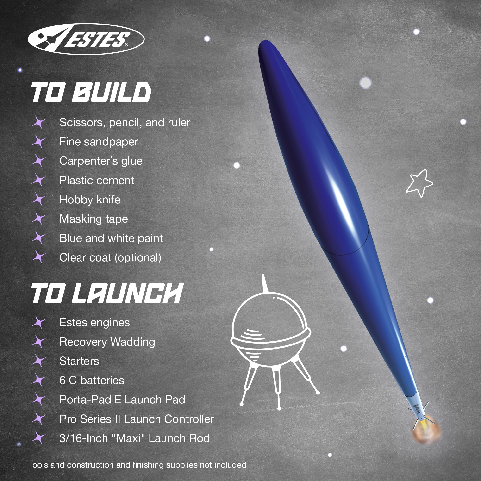 Estes 1295 Mean Machine Rocket-Building Kit, Advanced Flying-Rocket-Model Kit for Ages 10+ - Image 4