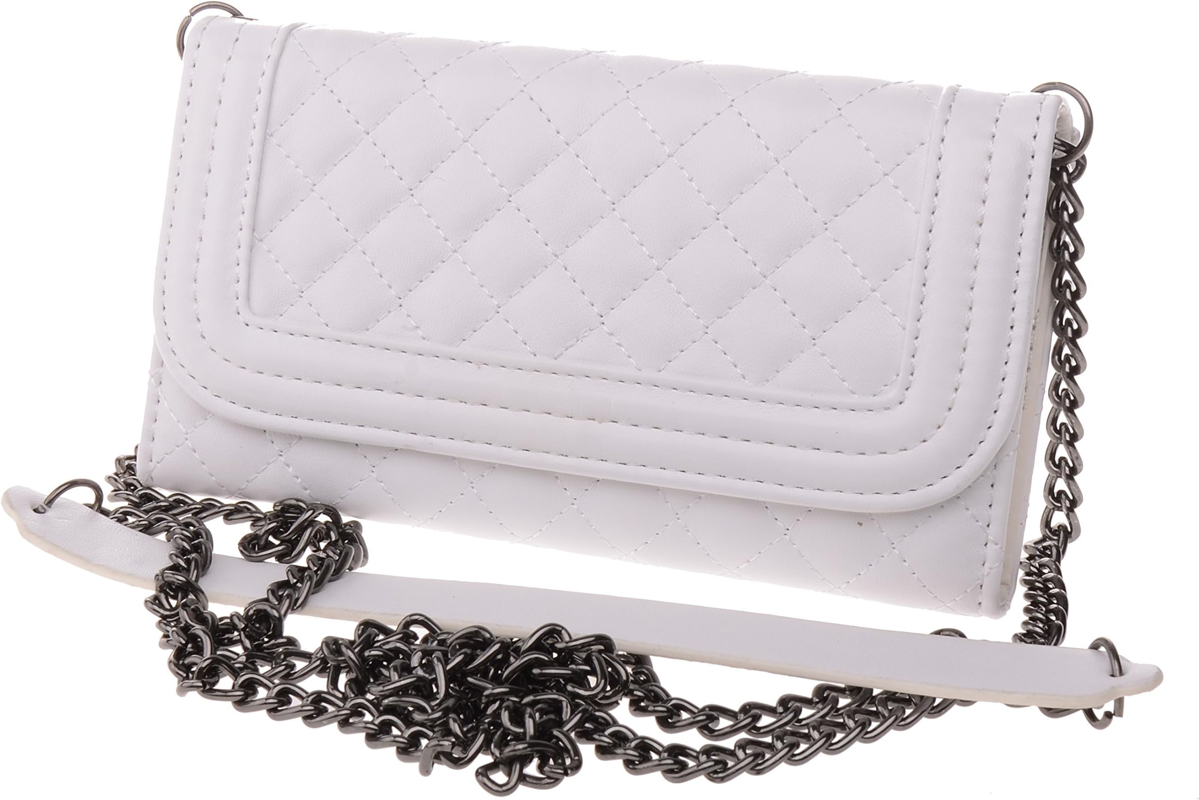 iPhone 6 Plus Case, Boilfish iPhone 6 Plus (5.5) Flip Case [Should Chain Series] [Wallet] - Leather Case for iPhone 6 Plus (5.5) - Mirror (PULPC-T-001)iPhone 6 Plus(5.5in) White