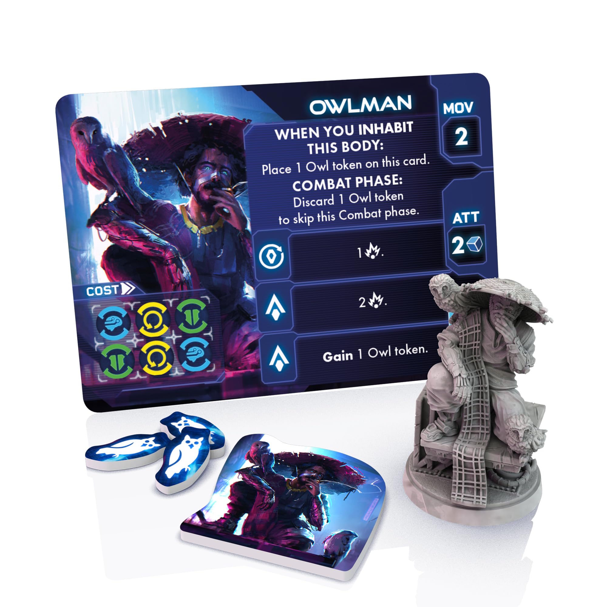 Tamashii: Owlman - Unleash The Mystical Powers of The Owl Realm! Sci-Fi Strategy Game, Ages 14+, 1-4 Players, 45-90 Min Playtime, Made by Awaken Realms