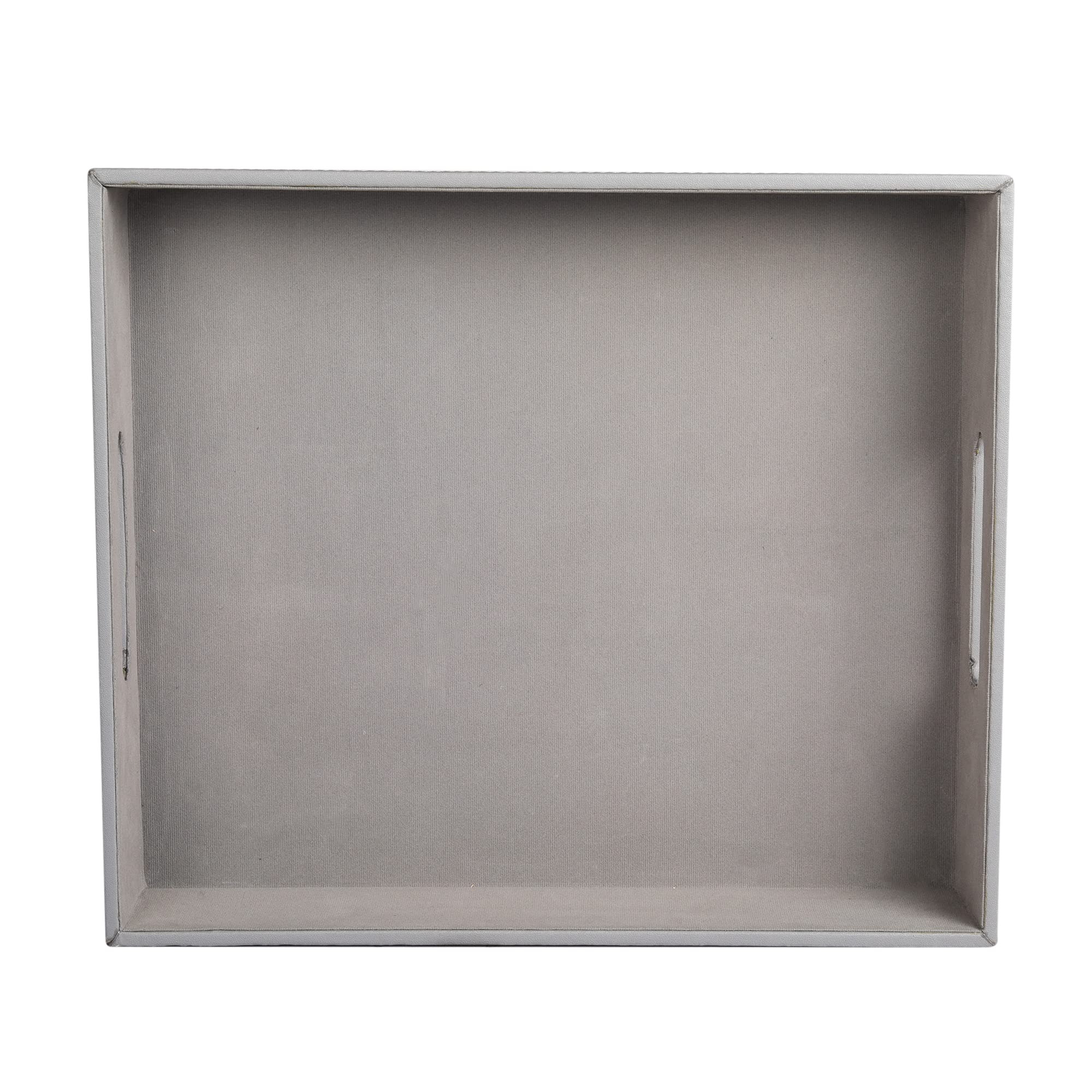 Anything & Everything Vegan Leather Rectangular Serving Tray for Dining Table/Parties/Storage/Home Décor (14 X 12) (Grey) 1
