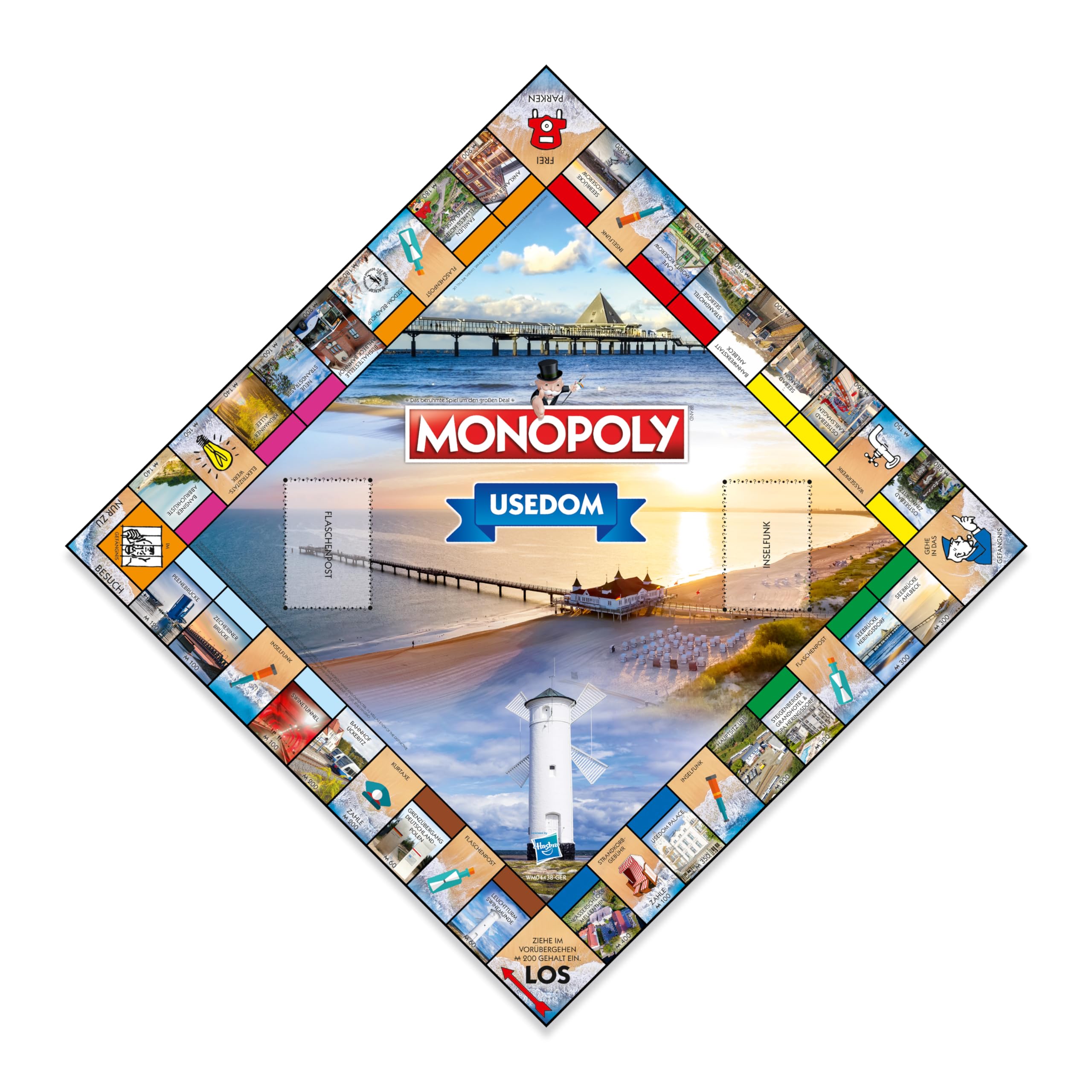 Winning Moves Monopoly Usedom Edition - Monopoly Städte-Edition - Familienspiele Strategie Brettspiele Usedom - 2+ Spieler ab 8+ Jahren - Deutsch