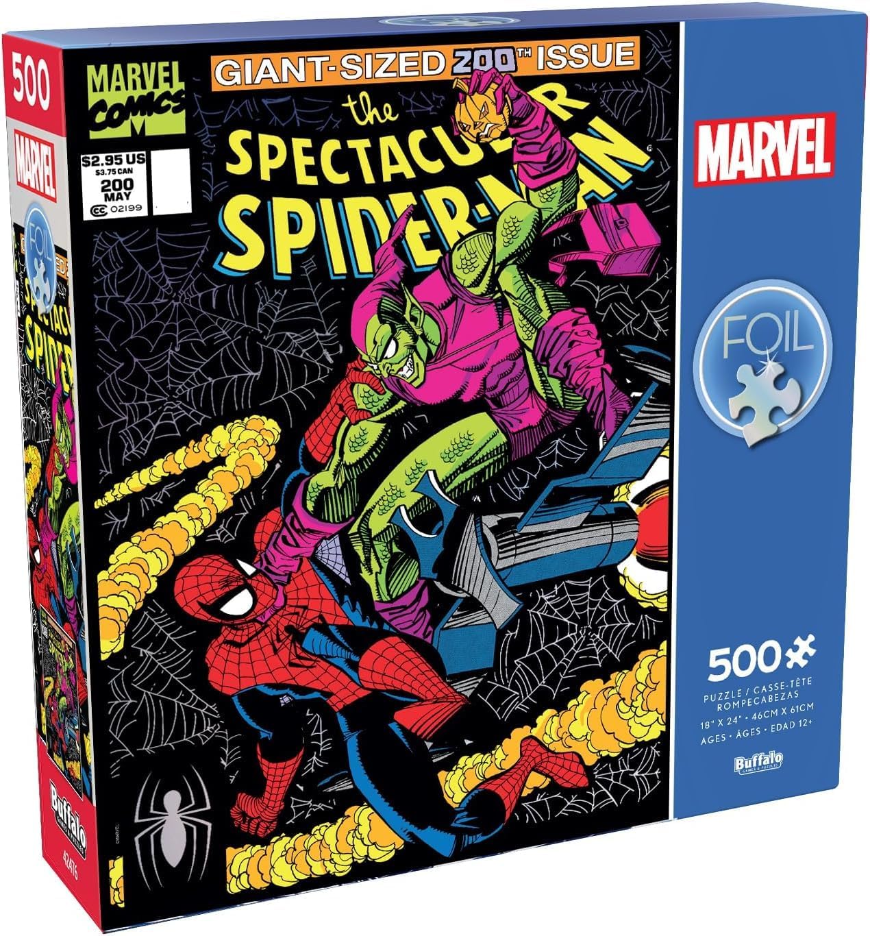 Buffalo Games - Foil Puzzle - Marvel's The Spectacular Spider-Man - 500 Piece Jigsaw Puzzle