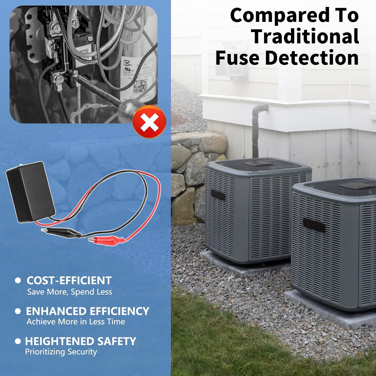 Fuse Popper HVAC, Briidea Troubleshooting Tool with LED Light for Quick Short Detection in 24VAC Circuits, Reusable