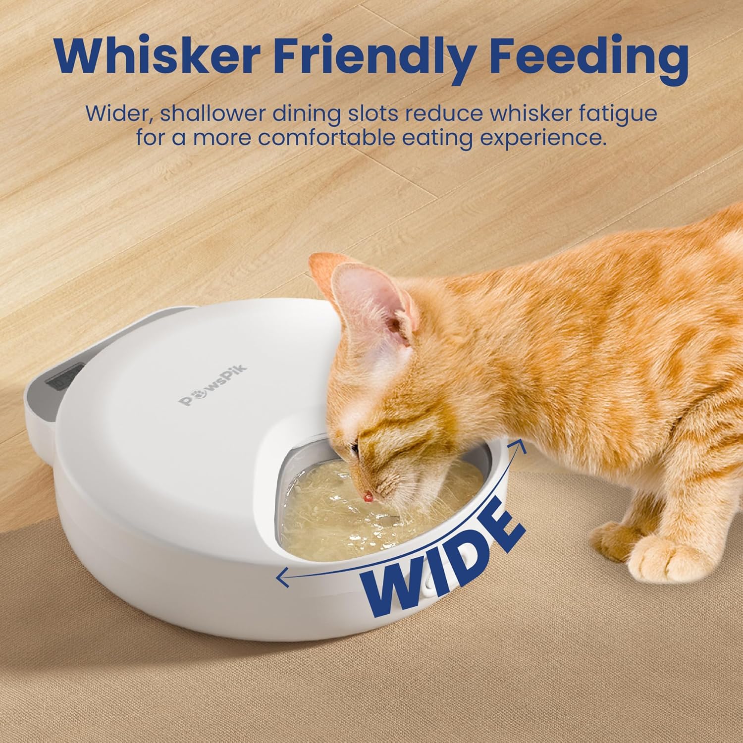 PawsPik Smart 4-Meal Automatic Pet Feeder – Programmable Timer for Wet & Dry Food, Cordless, with Ice Packs – Dog & Cat Feeder, White, 4-Cup Capacity