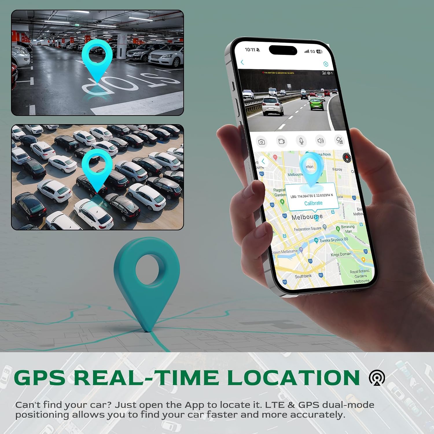 4G LTE Dash Cam Front & Inside 1080P Dual Camera, 24H Remote Monitoring, GPS Tracking, 5G WiFi APP, Cloud Storage, Night Vision, 64GB Card Included for Car Truck Van
