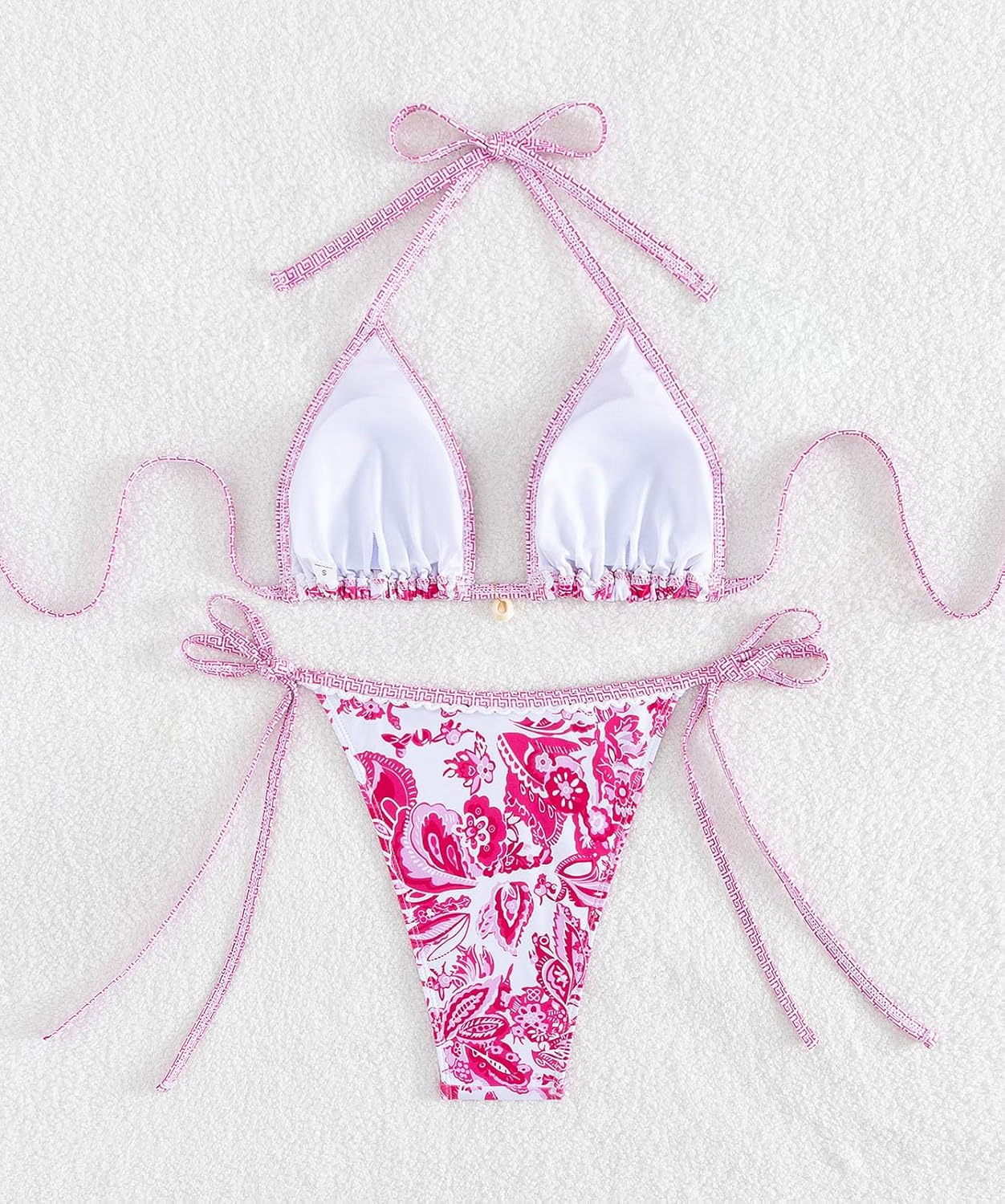 Tainehs Women's Sexy Halter Bikini Set Triangle Top String Swimwear Two Piece Swimsuits Cheeky Bathing Suit - Image 5