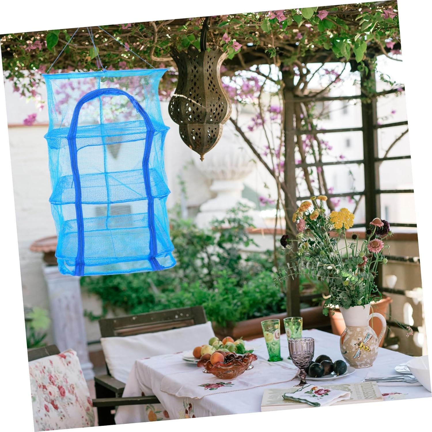 VALICLUD 2pcs Foldable Hanging Drying Net with Breathable Mesh Strong Tensile Resistance Capacity for and Tableware Easy to Install and Disassemble