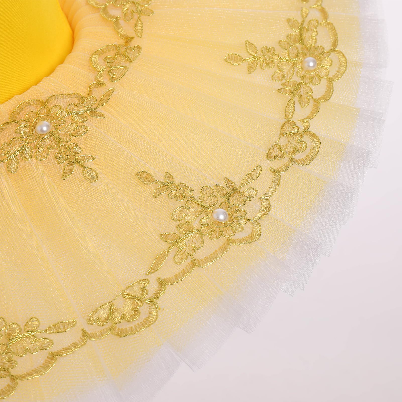 IDOPIP Vestito da Balletto Bambino: Tutu Danza Classica Ragazza Body Danza Ragazza Ballerina Costumi Paillettes Ricamo Senza Maniche Vassoio Tutu - Spettacolo Di Balletto Danza