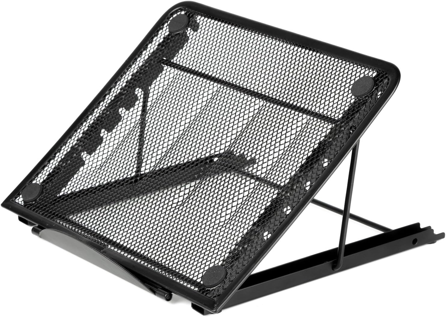 Halter Ergonomic Laptop Stand, Metal Mesh Laptop Mount Riser for Desk, Ventilated Desk Laptop Stand, Adjustable Mesh Laptop Holder, Computer Stand for Laptop, Notebook, or Tablet Stand, Black