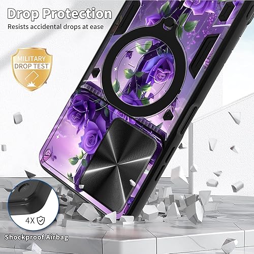Vista 184 de Funda protectora híbrida para Samsung Galaxy A53 5G de 6.5 pulgadas y anillo giratorio de 360 grados, función atril, híbrida, de doble capa