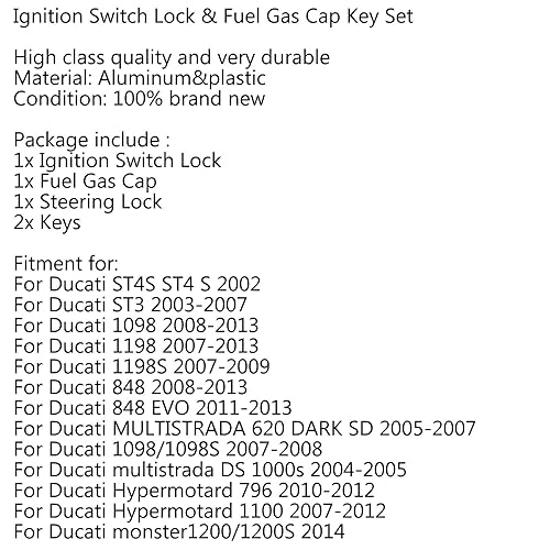 Miniatura 6 de Artudatech Juego de llaves de tapa de combustible para Duca-ti 848 1098 1198 Monster1200