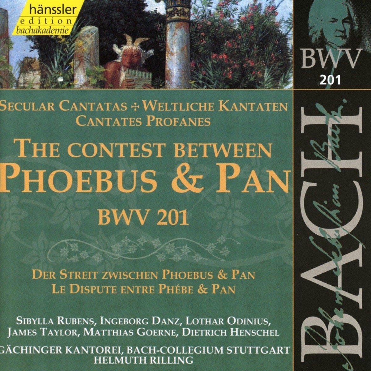 Bach: Secular Cantatas - The Contest Between Phoebus and Pan, BWV 201 (Edition Bachakademie Vol 61) /Rilling