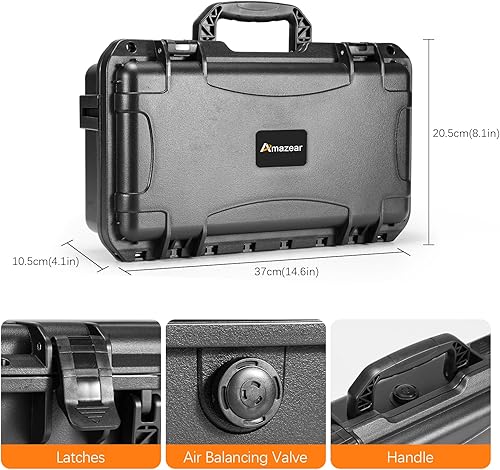 Miniatura 6 de AMAZEAR Osmo 360 - Funda rígida de doble capa IP67, impermeable, a prueba de golpes, para DJI Osmo 360 Adventure Combo Accesorios, portátil,