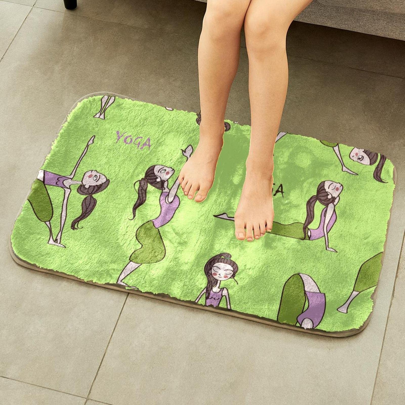 Doing Yoga Tapis en fausse fourrure pour salon, tapis pelucheux lavable pour chambre à coucher, rectangulaire