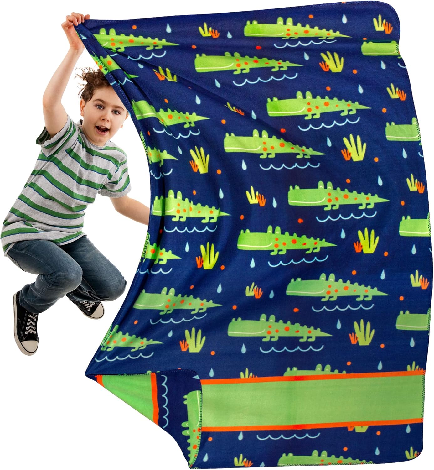 Yayme! Crocodile Blanket for Boys Alligator Kids