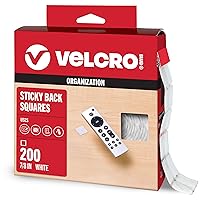 Vista 7 de VELCRO Brand Cuadrados adhesivos, 100 unidades de 7/8 pulgadas, cinta de montaje para organización de oficina, letreros laminados para decoración