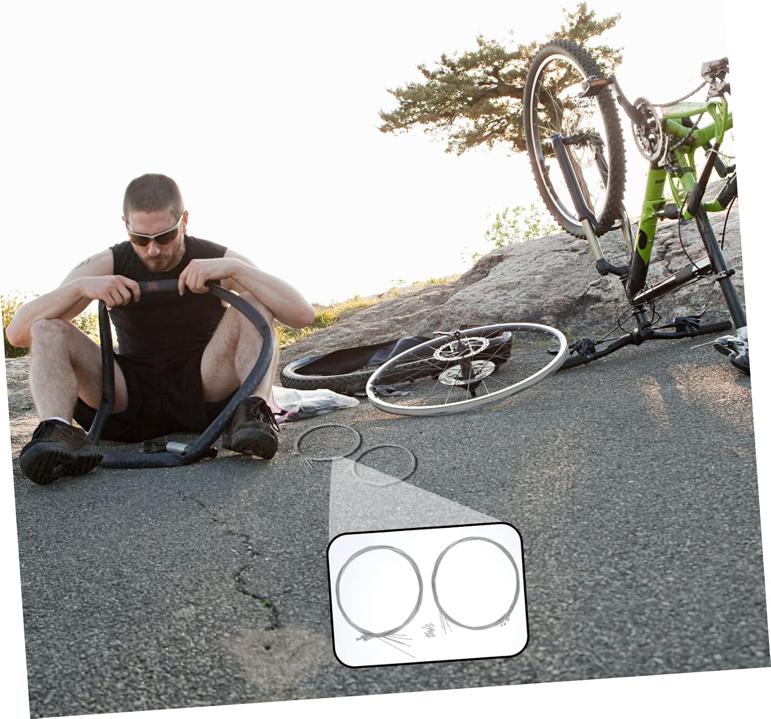 5set Brake and Derailleur Cable End Caps for Mountain and Road Galvanized and Construction Easy to Install Compatible Bike Models