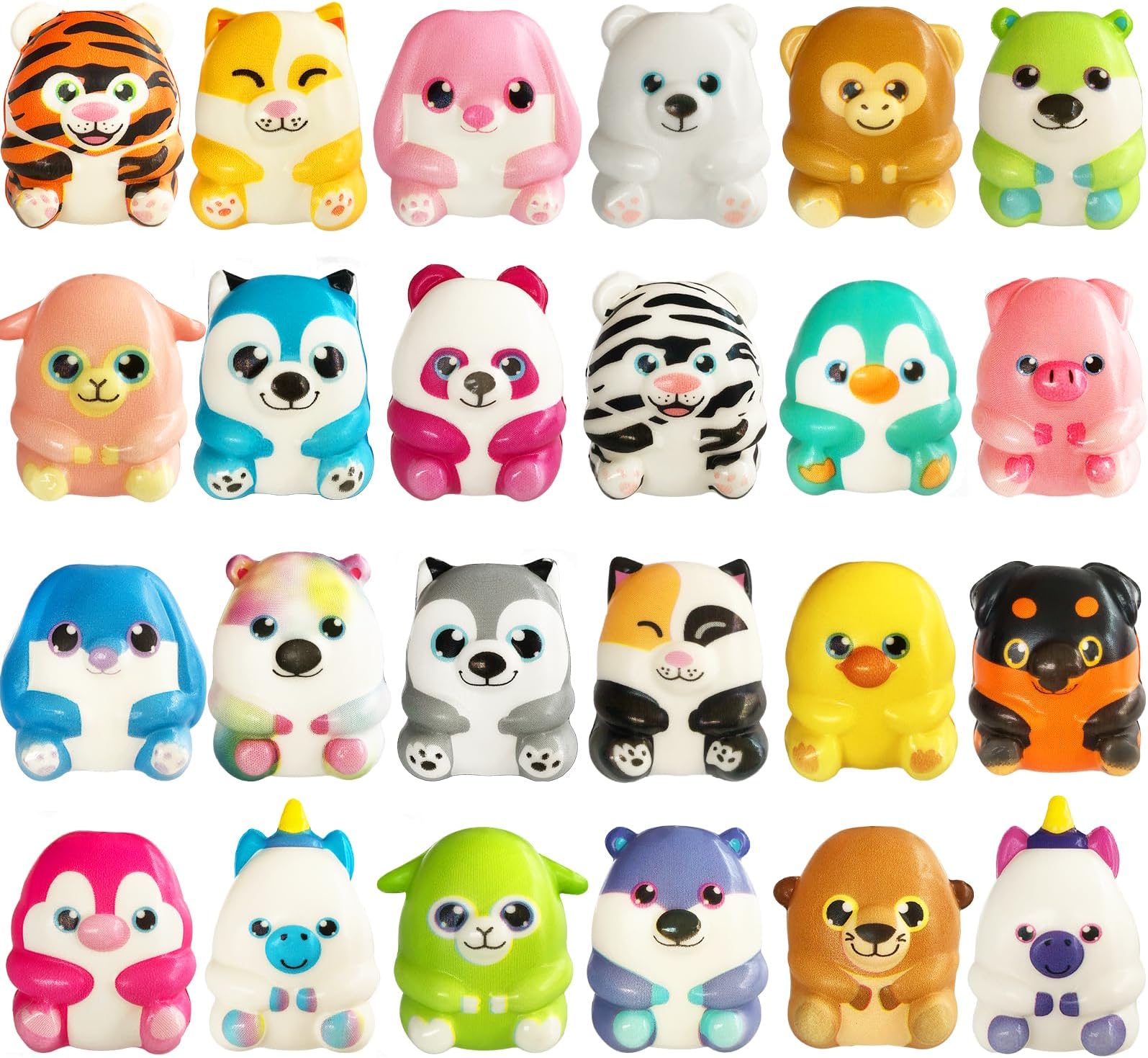 24 Pcs Party Favors Filled with Squishy Toys,Jumbo Slow Rising Squishies Toys,Soft Kawaii Animal Squishy Toys for Birthday Goodie Bag Stuffers,Pinata Stuffers,Classroom Prizes,Carnival Prizes