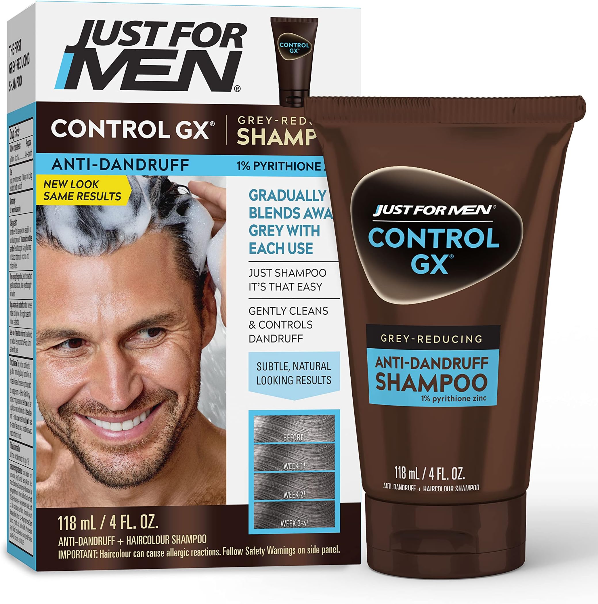 Just for Men Control GX Grey Reducing Dandruff Shampoo 4 Ounce