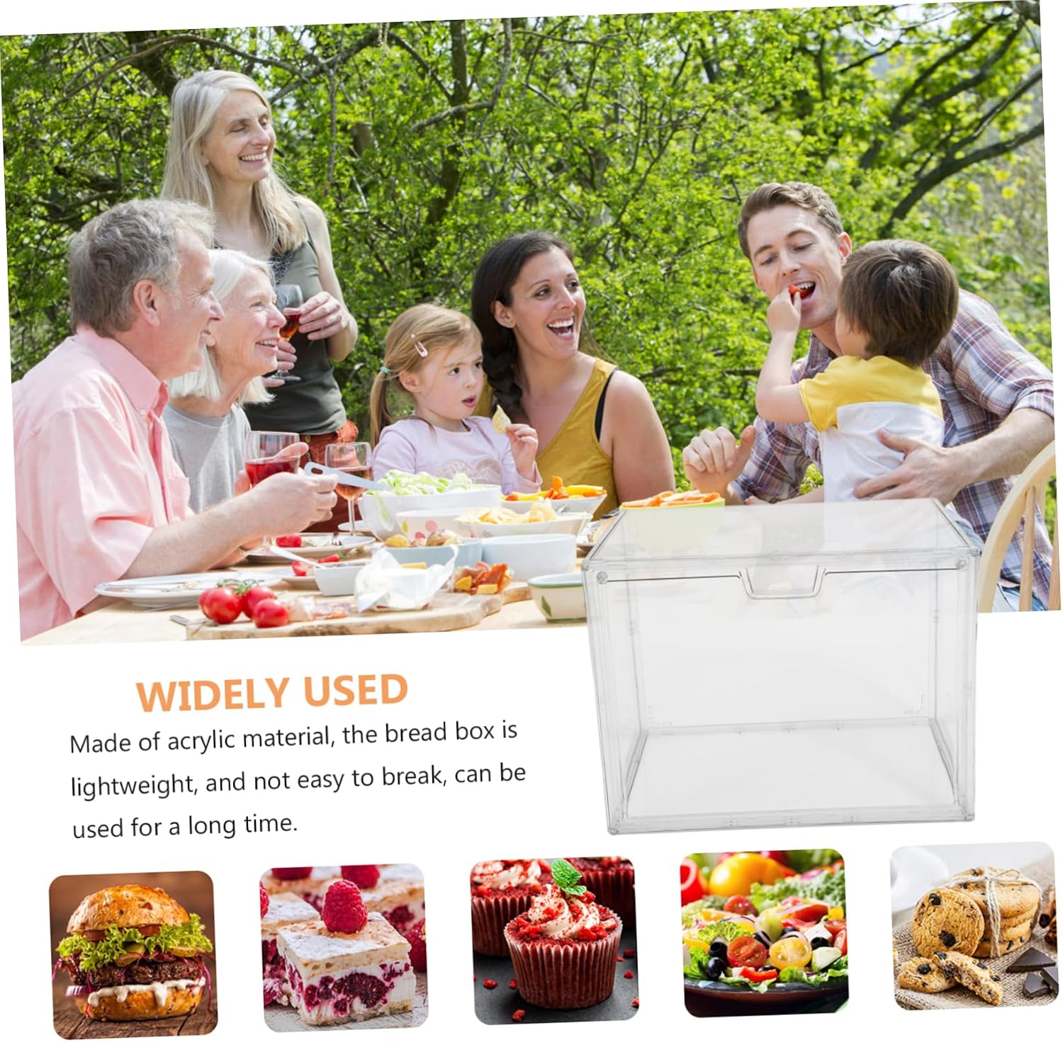 Clear Stackable Bread Box Practical Bread Storage Container for Kitchen Organization Large Capacity Design for Home Bakery Use
