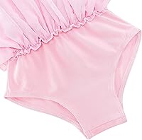 Vista 6 de Move Dance Girls Dance Leotards LongRuffle Sleeve Ballet Outfits Clothes Tutu Dress for 3-9 Years
