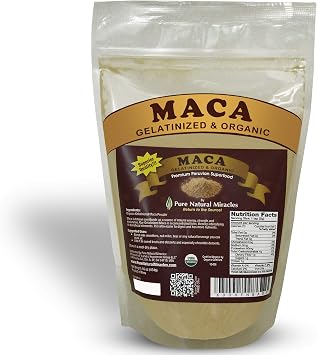 Organic Gelatinized Maca Root Powder 16 oz - Peruvian Adaptogenic Superfood for Energy, Hormonal Balance & Endurance - Non-GMO, Vegan Herbal Booster for Men & Women