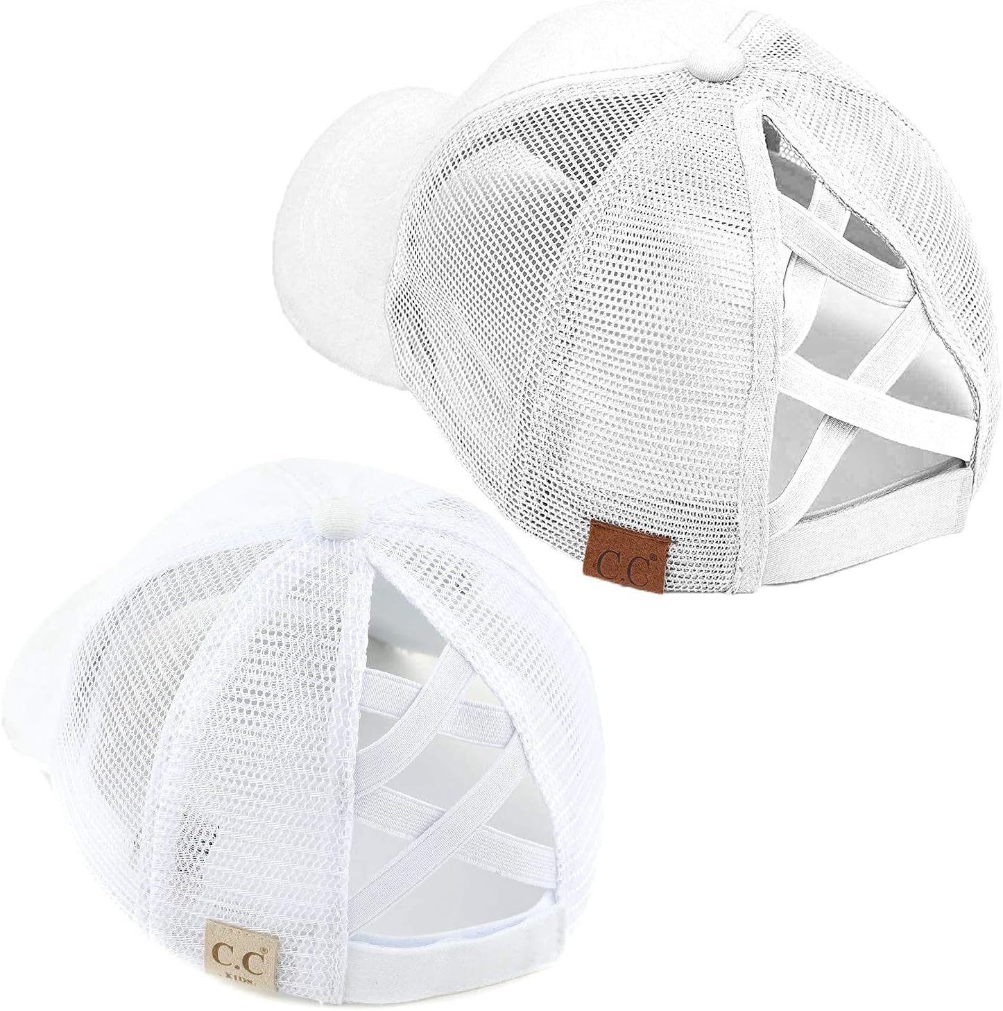 Funky Junque Mommy and Me Ponytail Baseball Cap - Criss Cross Mother Daughter Hat, Messy Bun Womens Cap