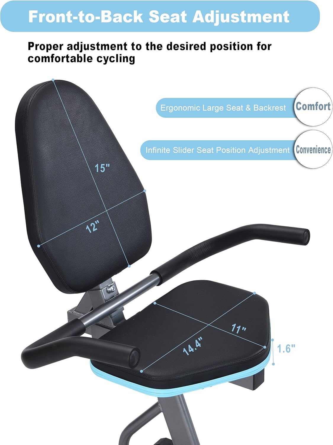 Buy Recumbent Exercise Bike Stationary Bike with Large