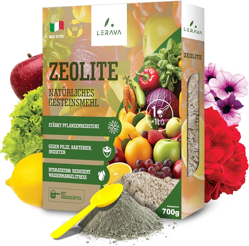 LERAVA Zeolite Powder 700g - Természetes Zeolit Növényekhez, Talajszerkezet Javítás