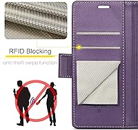 Vista 3 de QLTYPRI Funda tipo cartera para iPhone 11, de piel sintética de alta calidad, con cierre magnético, con bloqueo RFID, ranuras para tarjetas