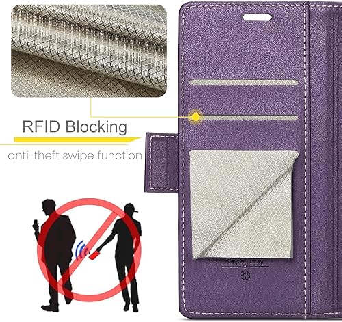 Miniatura 8 de Funda compatible con iPhone 678SE 2020SE3 con soporte para tarjetas de bloqueo RFID, funda de piel con función atril para iPhone 678SE 2020SE 3 de