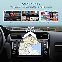 Vista 3 de Estéreo para automóvil Android 11 2G + 32G con Carplay inalámbrico de 9 pulgadas, pantalla táctil inalámbrica Android Auto doble DIN, radio