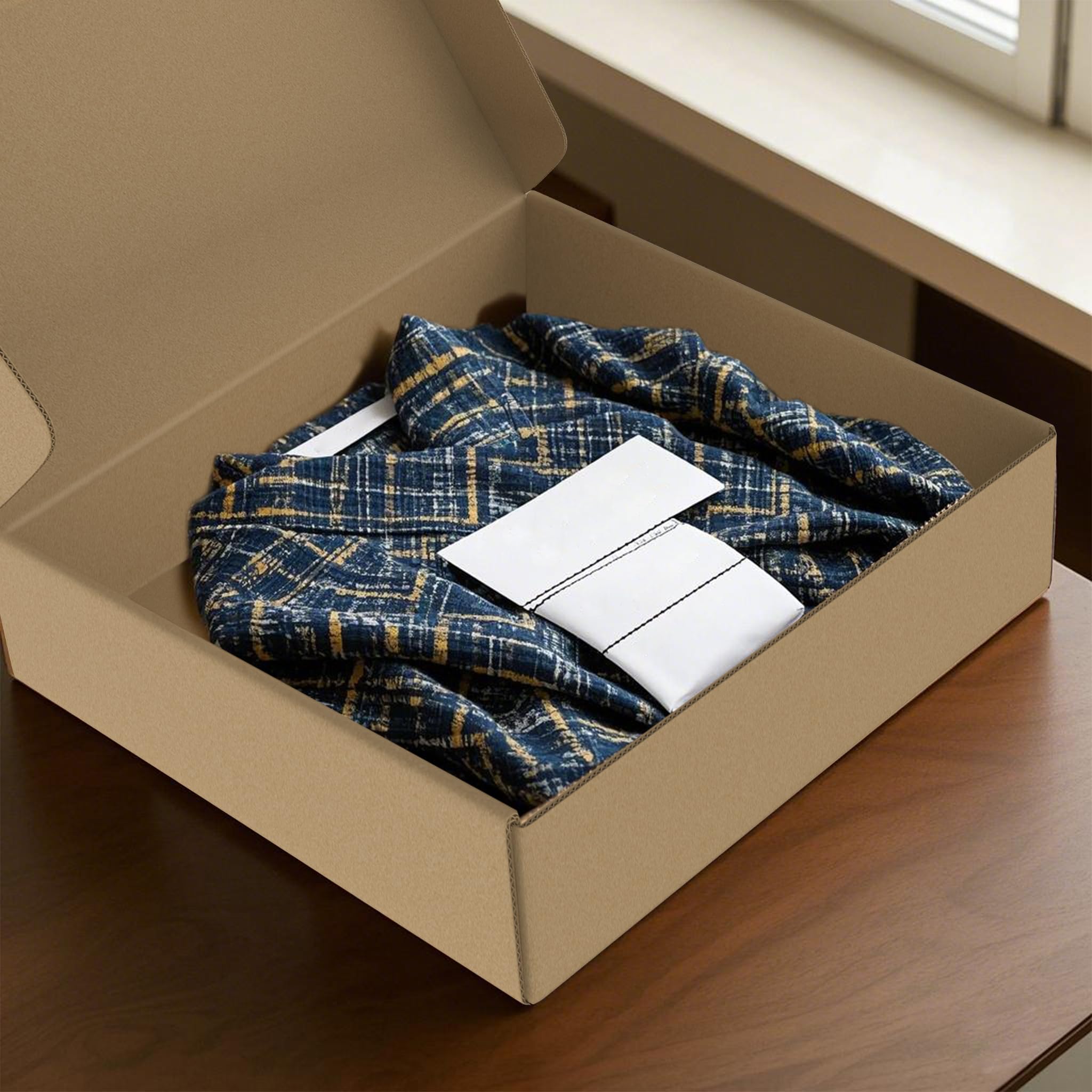 Maxibrief Großpackung 20x15x5cm, 800 Wellpappkartons | Glatte braune Kartonoberfläche zum einfachen Beschriften mit Stiften oder Aufklebern für klare Sendungsmarkierung